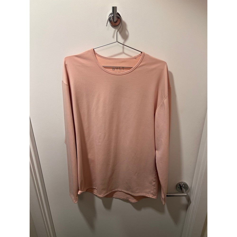 BYLT XL Curve Hem Shirt (Pink)
